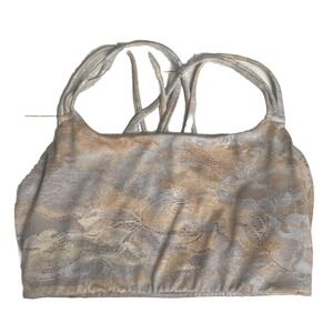 Athleta‎ Womens Size:Small Mutli Neutral Printed Athletic Sports Bra